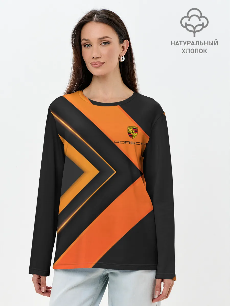 Лонгслив женский. Хлопок / PORSCHE | ПОРШЕ