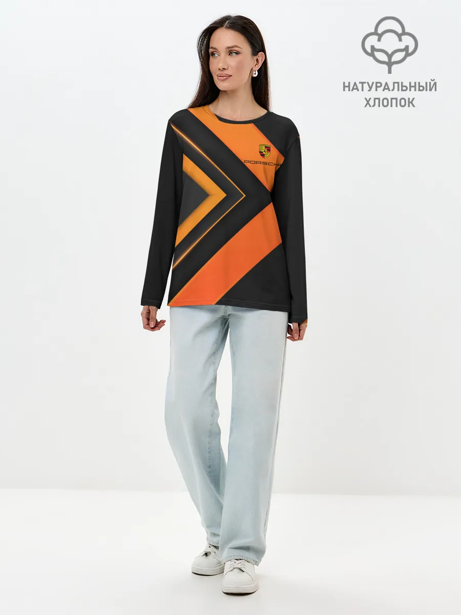 Лонгслив женский. Хлопок / PORSCHE | ПОРШЕ