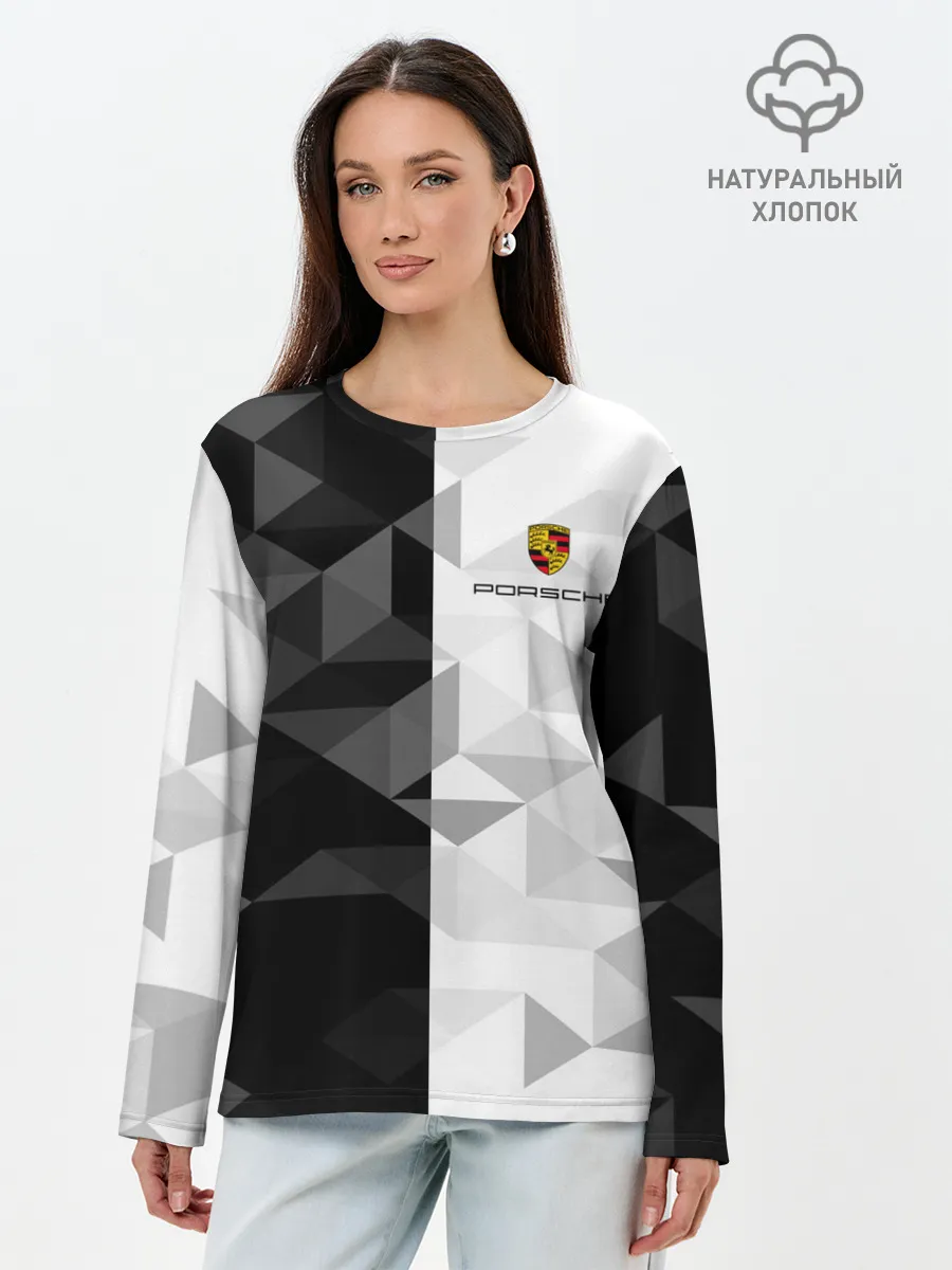 Лонгслив женский. Хлопок / PORSCHE | ПОРШЕ