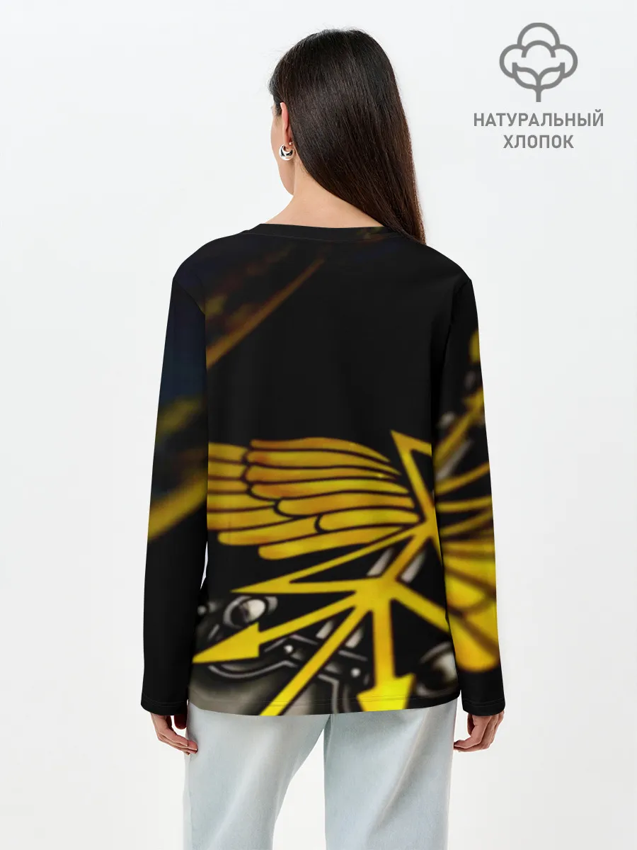 Лонгслив женский. Хлопок / Войска связи