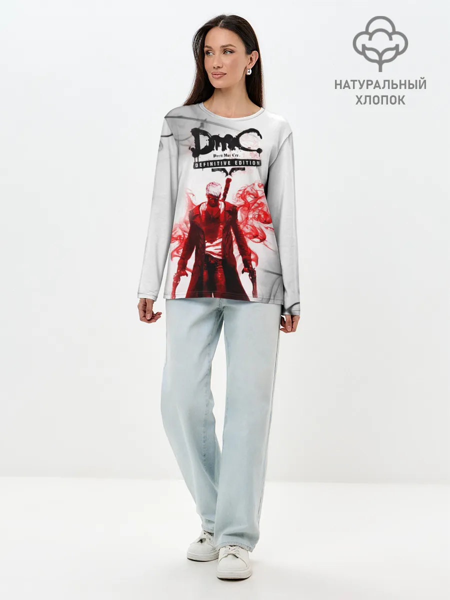 Лонгслив женский. Хлопок / devil may cry