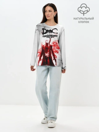Лонгслив женский. Хлопок / devil may cry