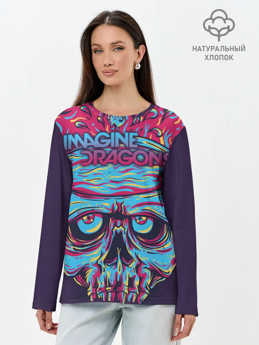 Лонгслив женский. Хлопок / Imagine Dragons