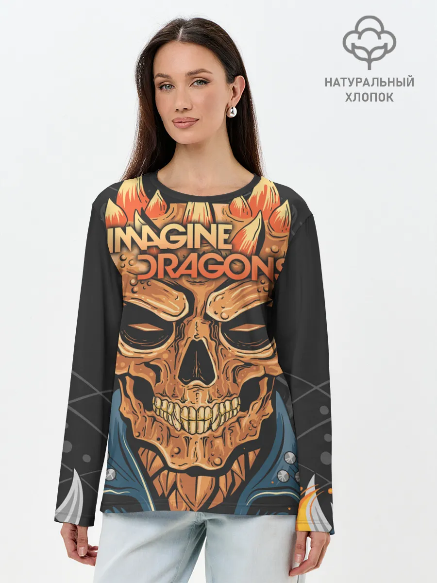 Лонгслив женский. Хлопок / Imagine Dragons