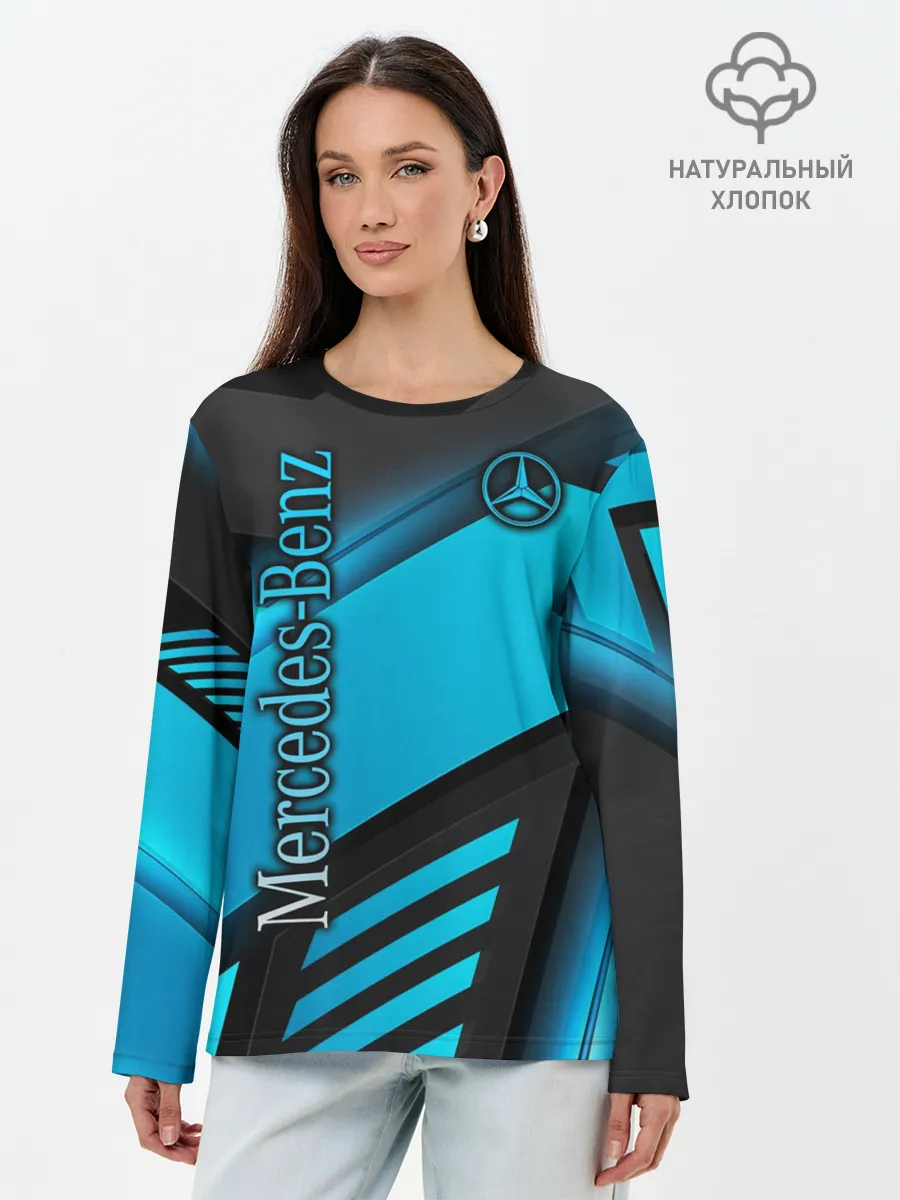 Лонгслив женский. Хлопок / MERCEDES-BENZ | МЭРСЭДЭС