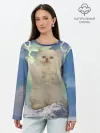 Лонгслив женский. Хлопок / Грозовой Котик