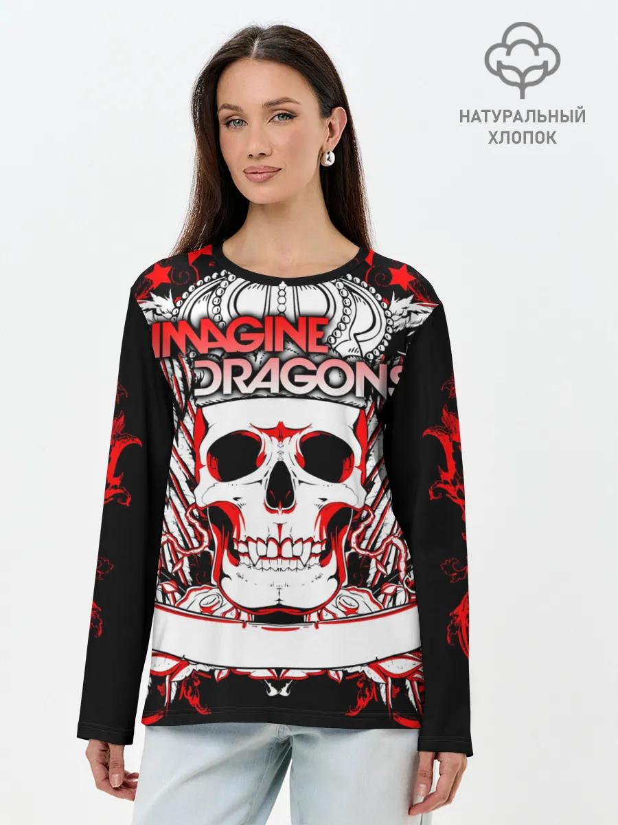 Лонгслив женский. Хлопок / Imagine Dragons