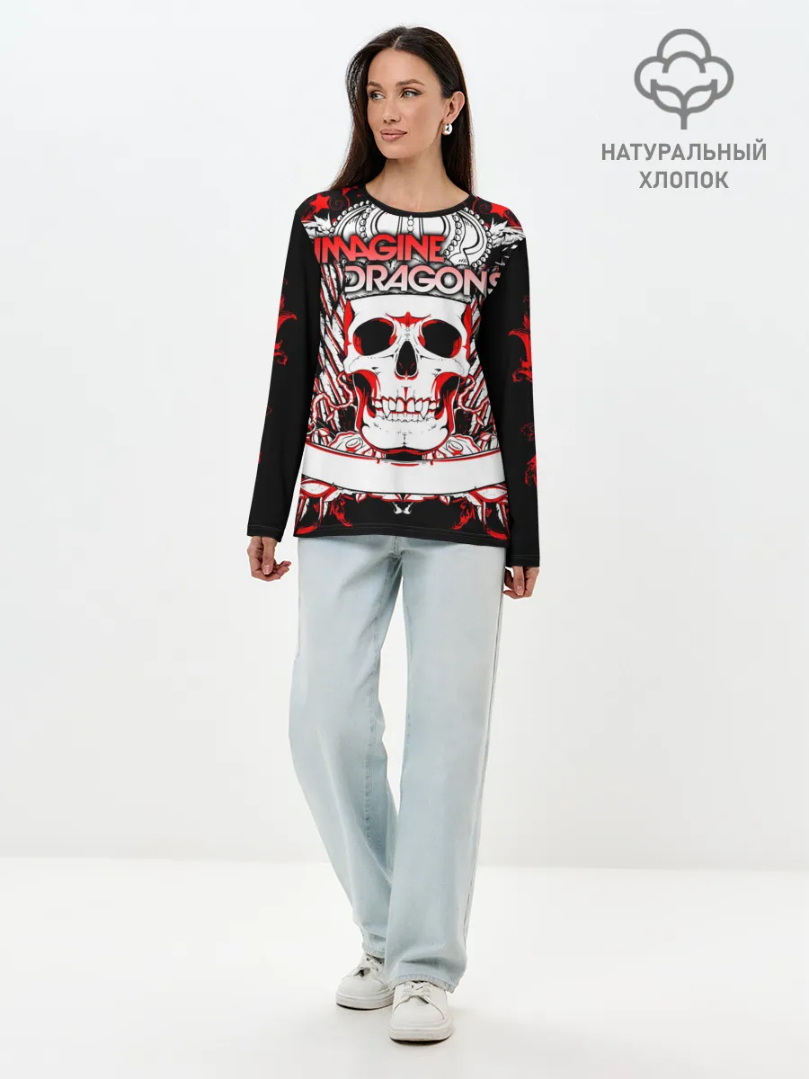 Лонгслив женский. Хлопок / Imagine Dragons