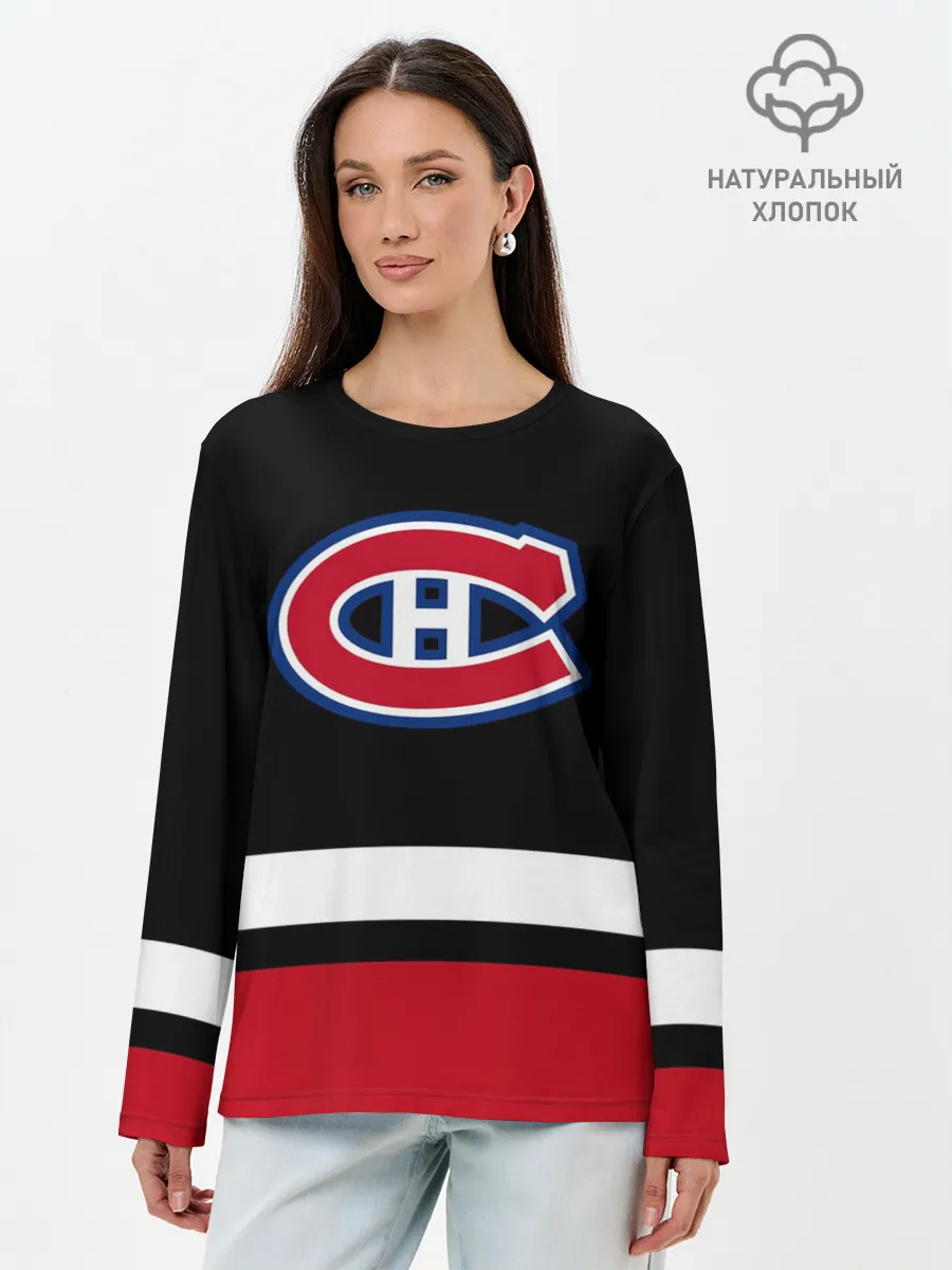 Лонгслив женский. Хлопок / Монреаль Канадиенс