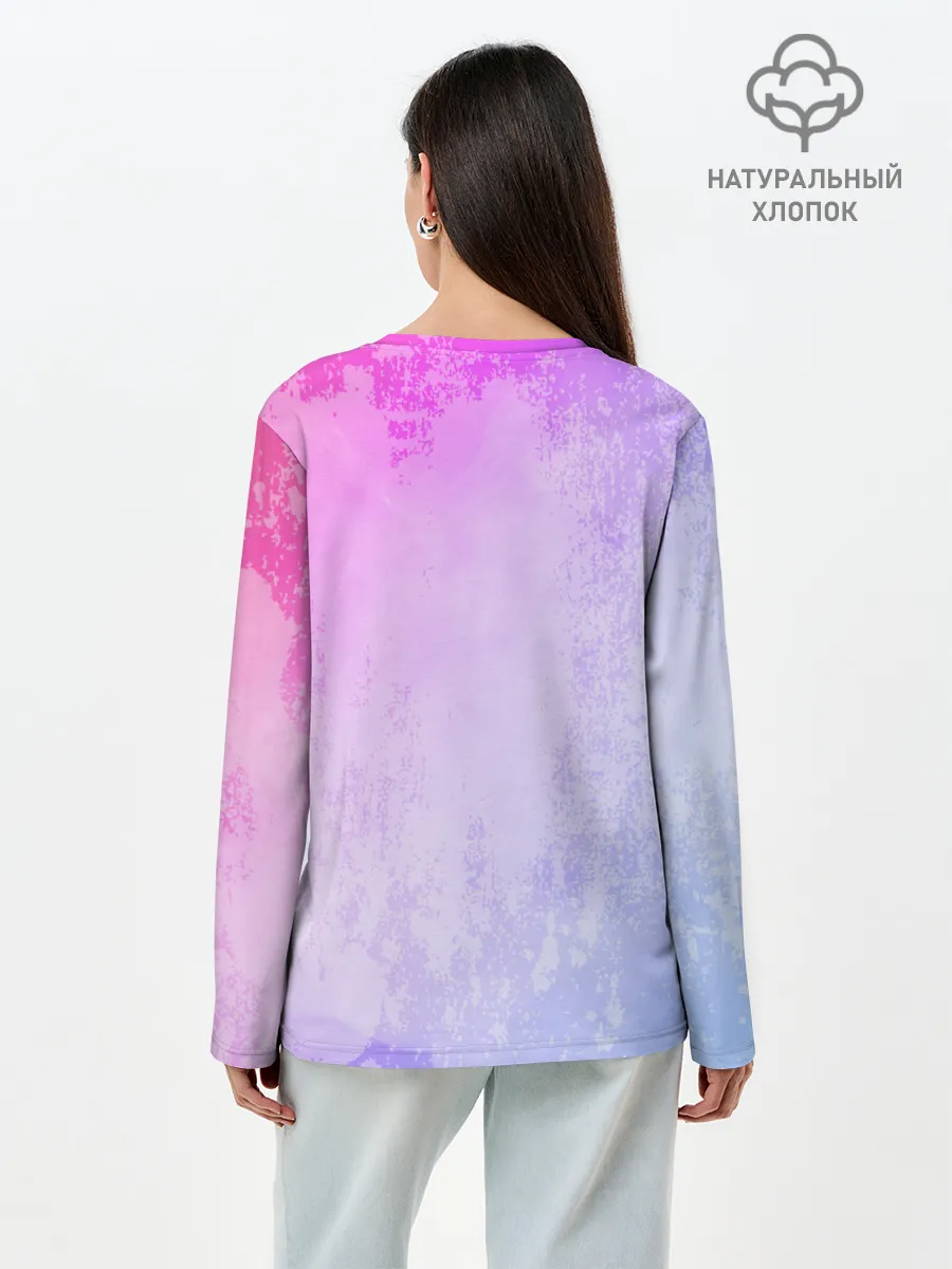 Лонгслив женский. Хлопок / Клинок рассекающий демонов