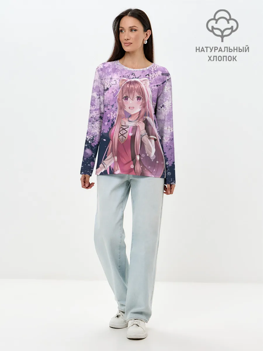 Лонгслив женский. Хлопок / Восхождение героя щита