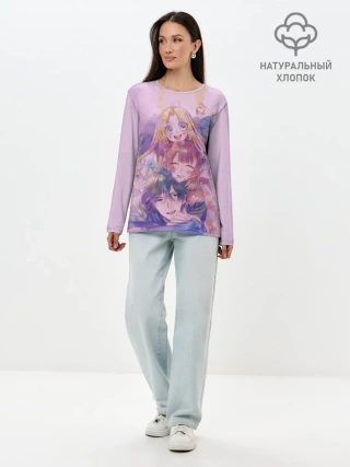 Лонгслив женский. Хлопок / Raphtalia