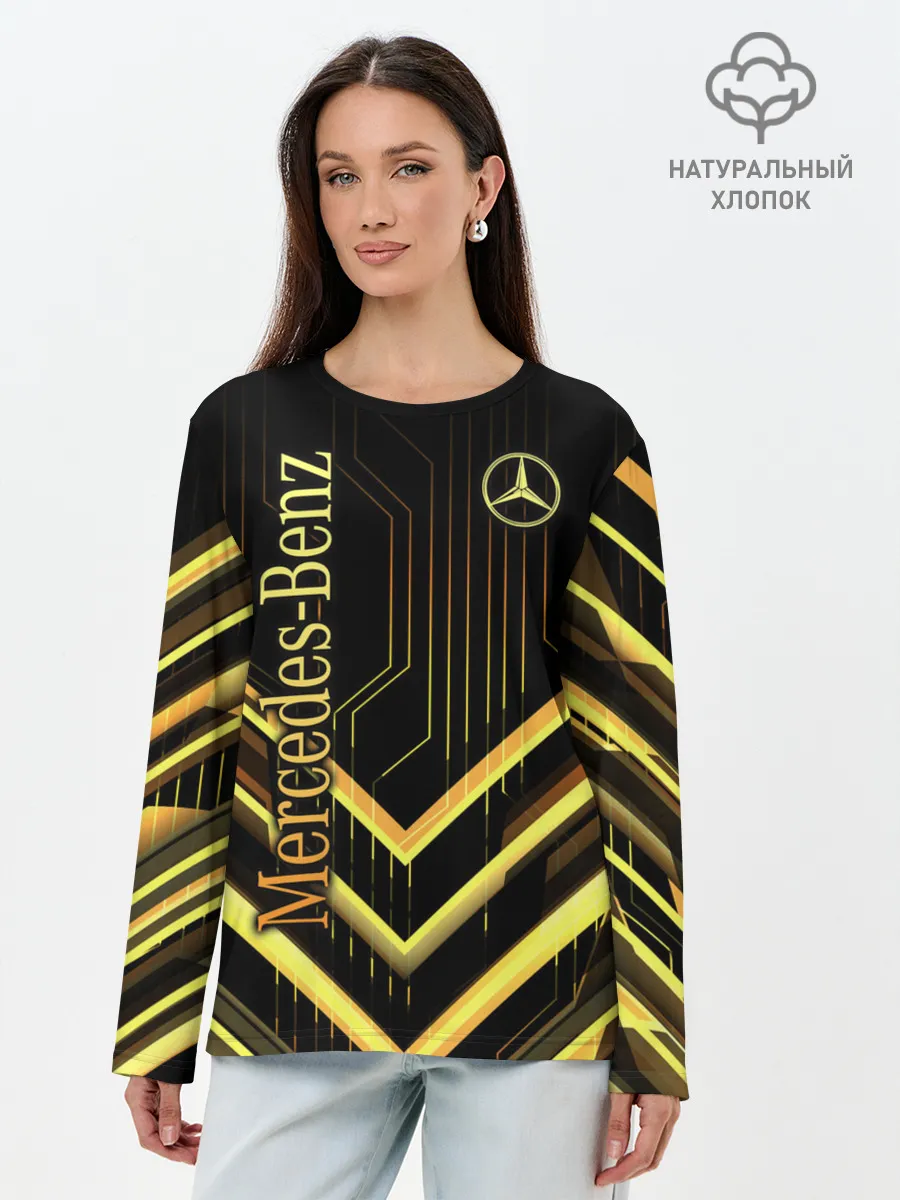 Лонгслив женский. Хлопок / Mercedes-Benz
