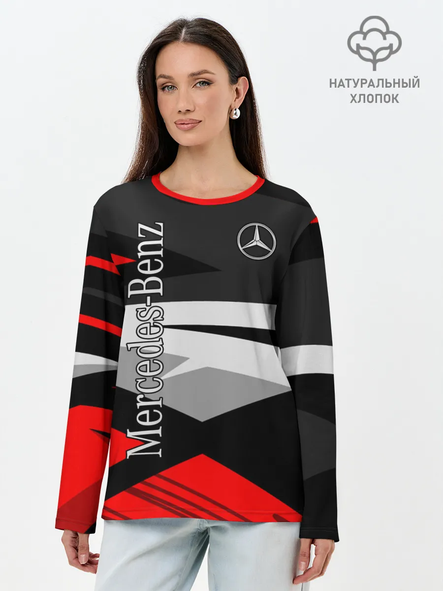 Лонгслив женский. Хлопок / Mercedes-Benz