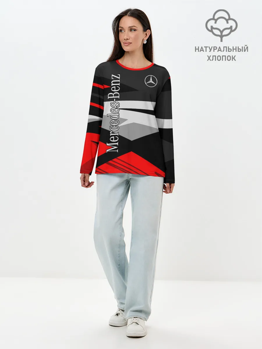 Лонгслив женский. Хлопок / Mercedes-Benz
