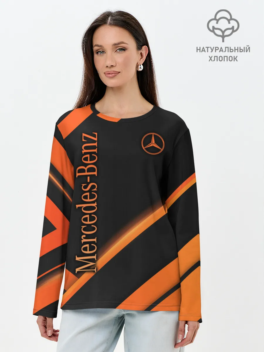 Лонгслив женский. Хлопок / Mercedes-Benz