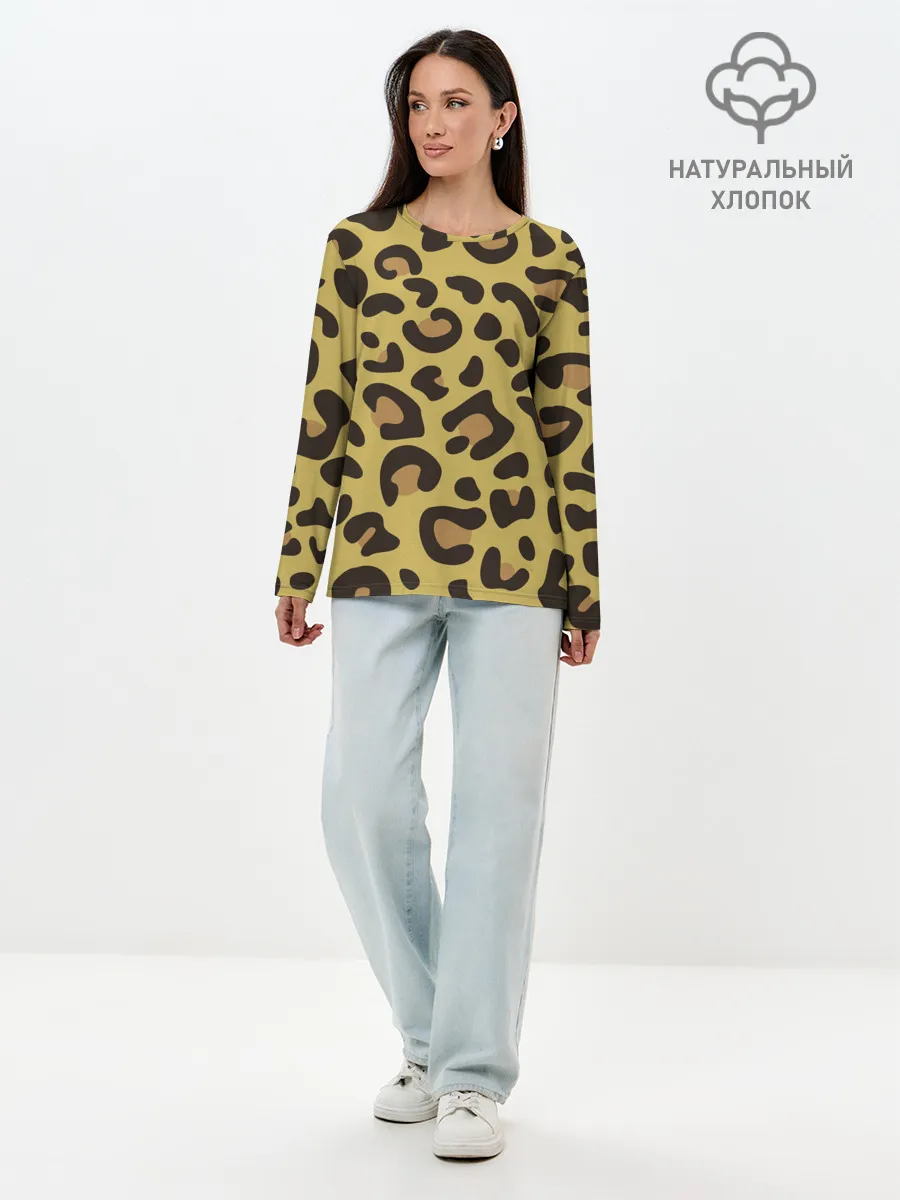 Лонгслив женский. Хлопок / Я гепард