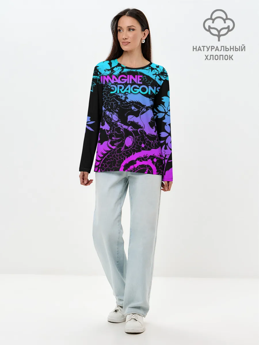 Лонгслив женский. Хлопок / Imagine Dragons