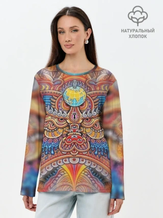 Лонгслив женский. Хлопок / Rising dragon