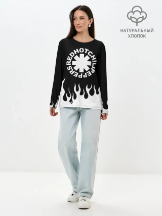 Лонгслив женский. Хлопок / Red Hot Chili Peppers