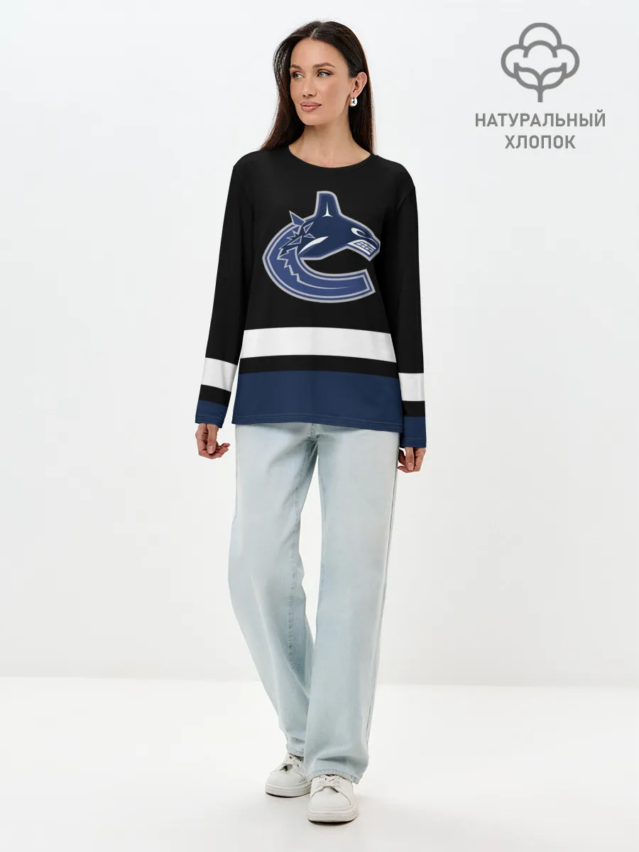 Лонгслив женский. Хлопок / Vancouver Canucks
