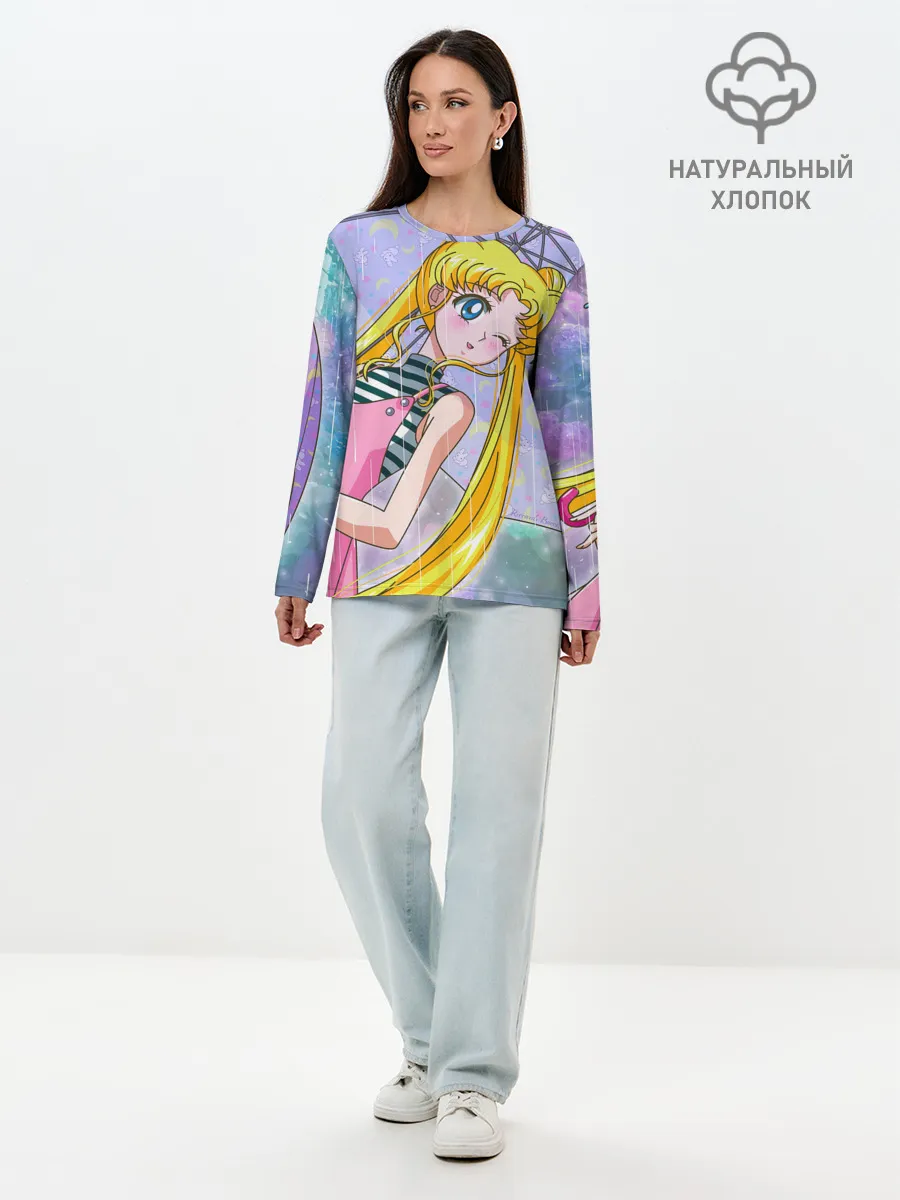 Лонгслив женский. Хлопок / Sailor Moon