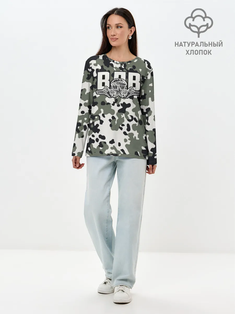 Лонгслив женский. Хлопок / ВДВ