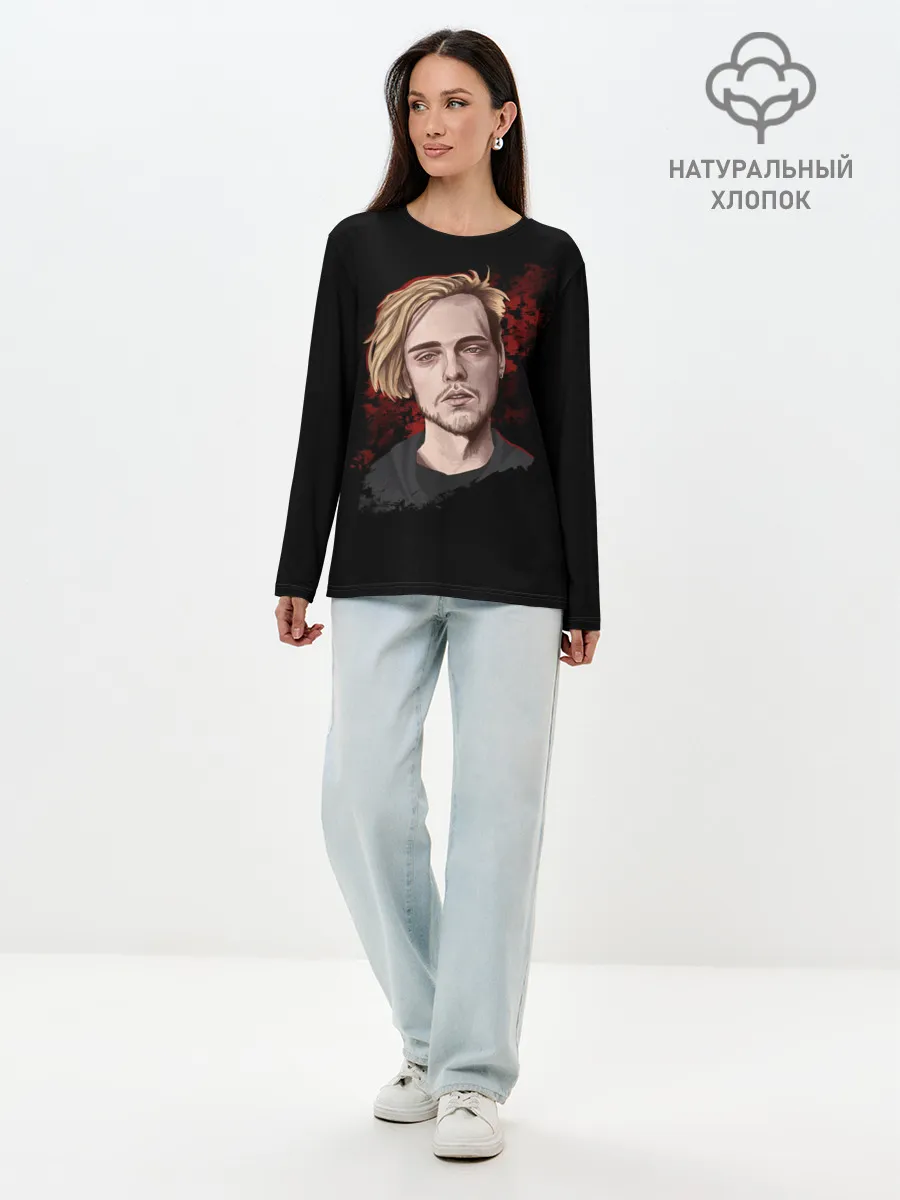 Лонгслив женский. Хлопок / Pyrokinesis.