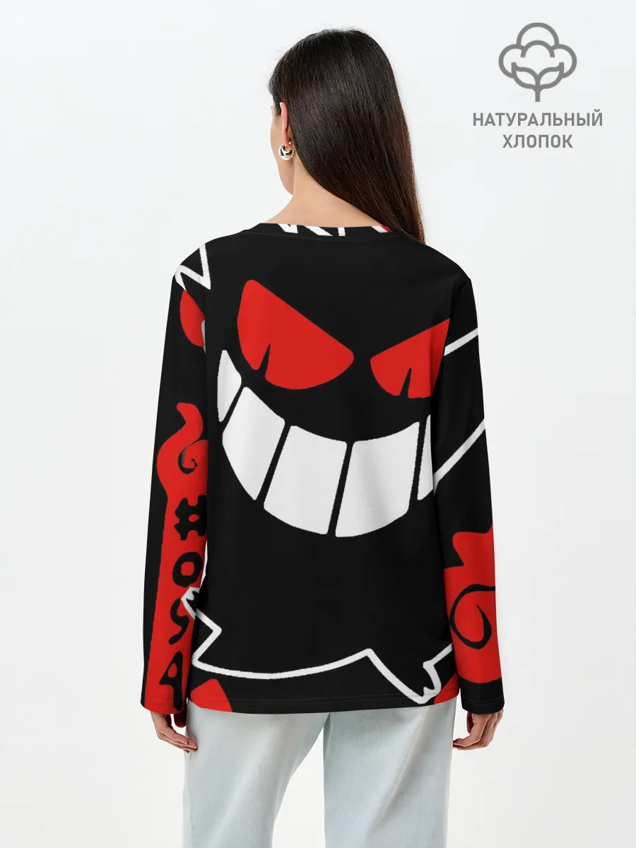 Лонгслив женский. Хлопок / Pokemon Gengar Генгар