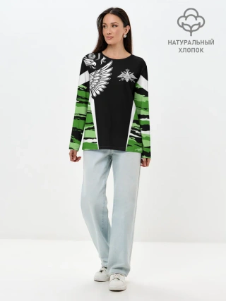 Лонгслив женский. Хлопок / Пограничные Войска