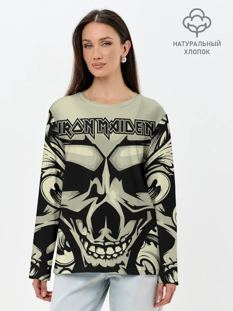Лонгслив женский. Хлопок / Iron Maiden