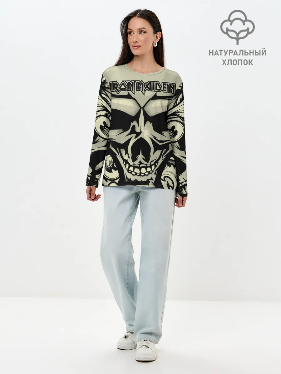 Лонгслив женский. Хлопок / Iron Maiden