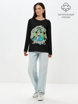 Лонгслив женский. Хлопок / Undertale.