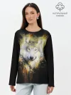 Лонгслив женский. Хлопок / Волчий тотем