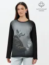 Лонгслив женский. Хлопок / Одинокий волк