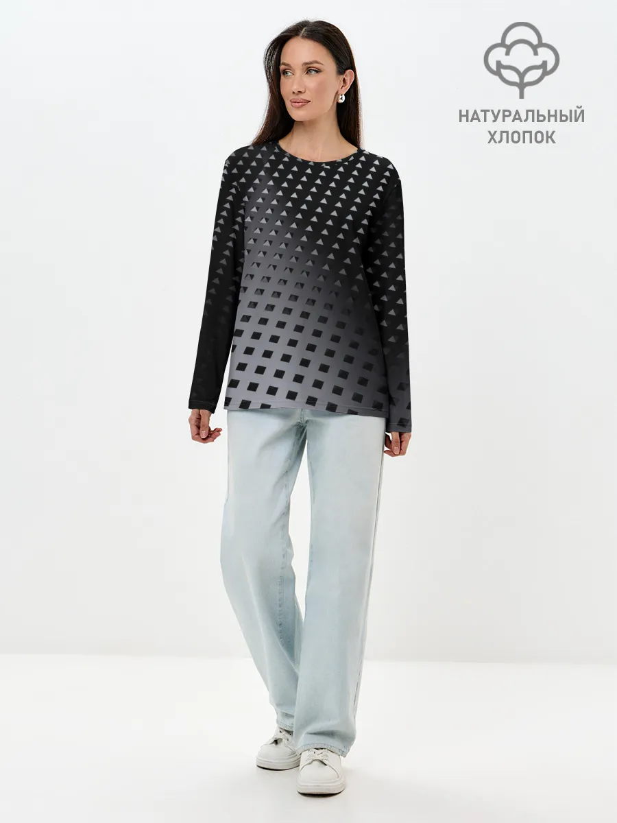 Лонгслив женский. Хлопок / Текстура.