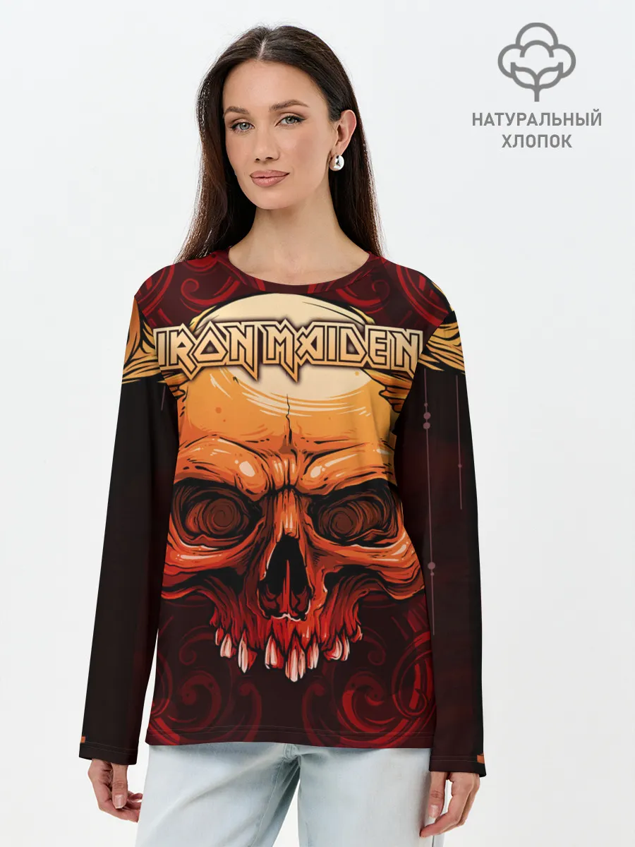 Лонгслив женский. Хлопок / Iron Maiden