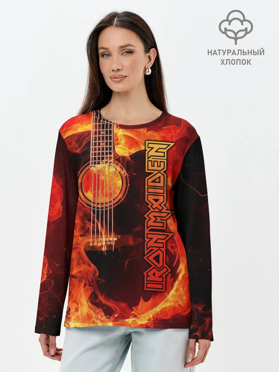 Лонгслив женский. Хлопок / Iron Maiden
