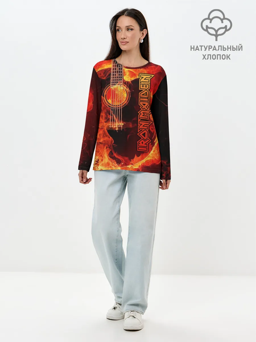 Лонгслив женский. Хлопок / Iron Maiden