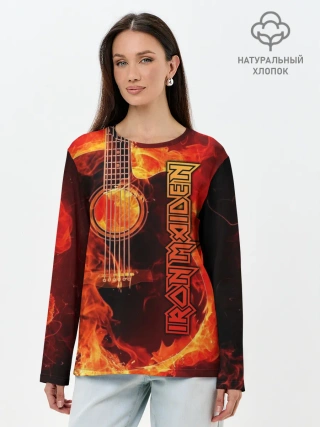 Лонгслив женский. Хлопок / Iron Maiden