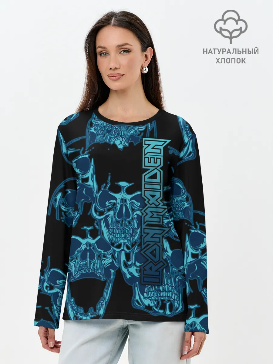 Лонгслив женский. Хлопок / Iron Maiden