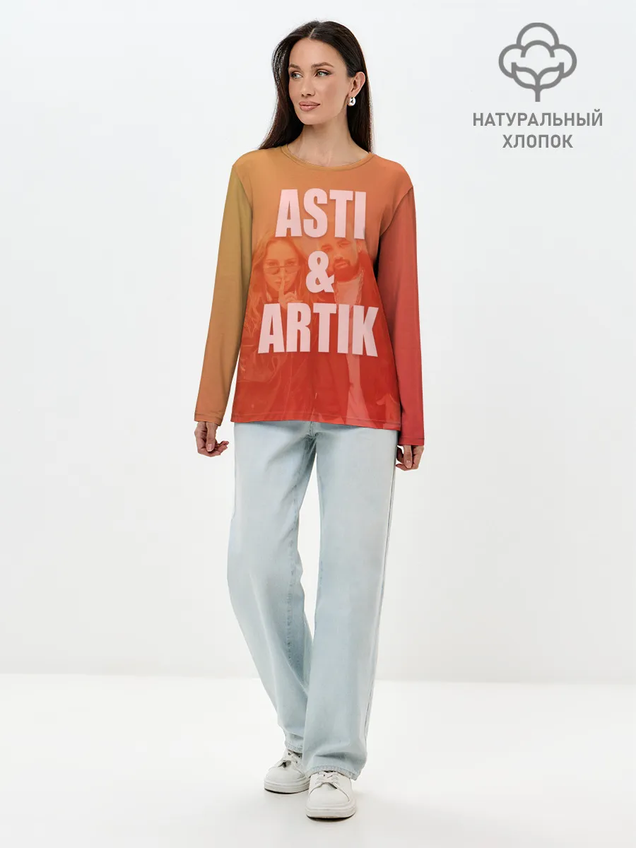 Лонгслив женский. Хлопок / Artik & Asti