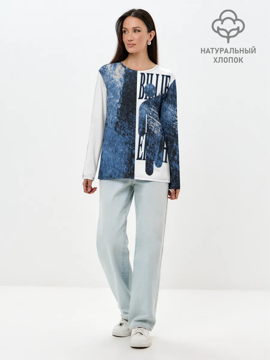 Лонгслив женский. Хлопок / billie eilish