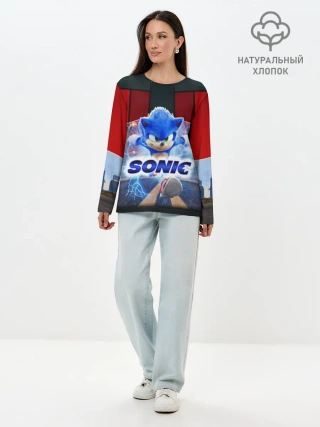 Лонгслив женский. Хлопок / Соник 2020
