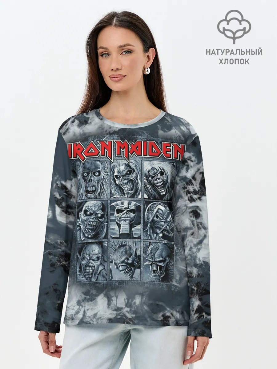 Лонгслив женский. Хлопок / Iron Maiden