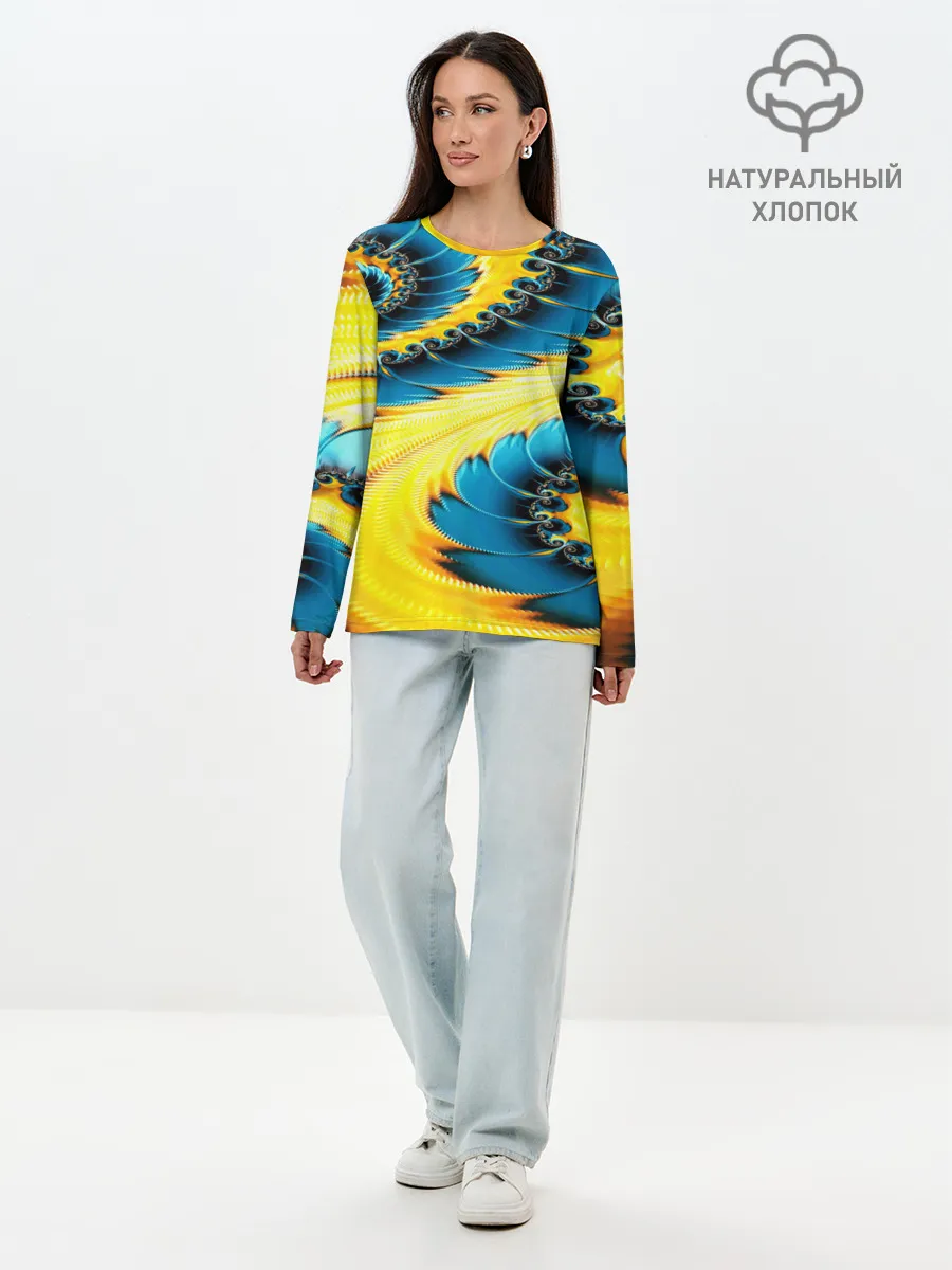 Лонгслив женский. Хлопок / ABSTRACT EXCLUSIVE