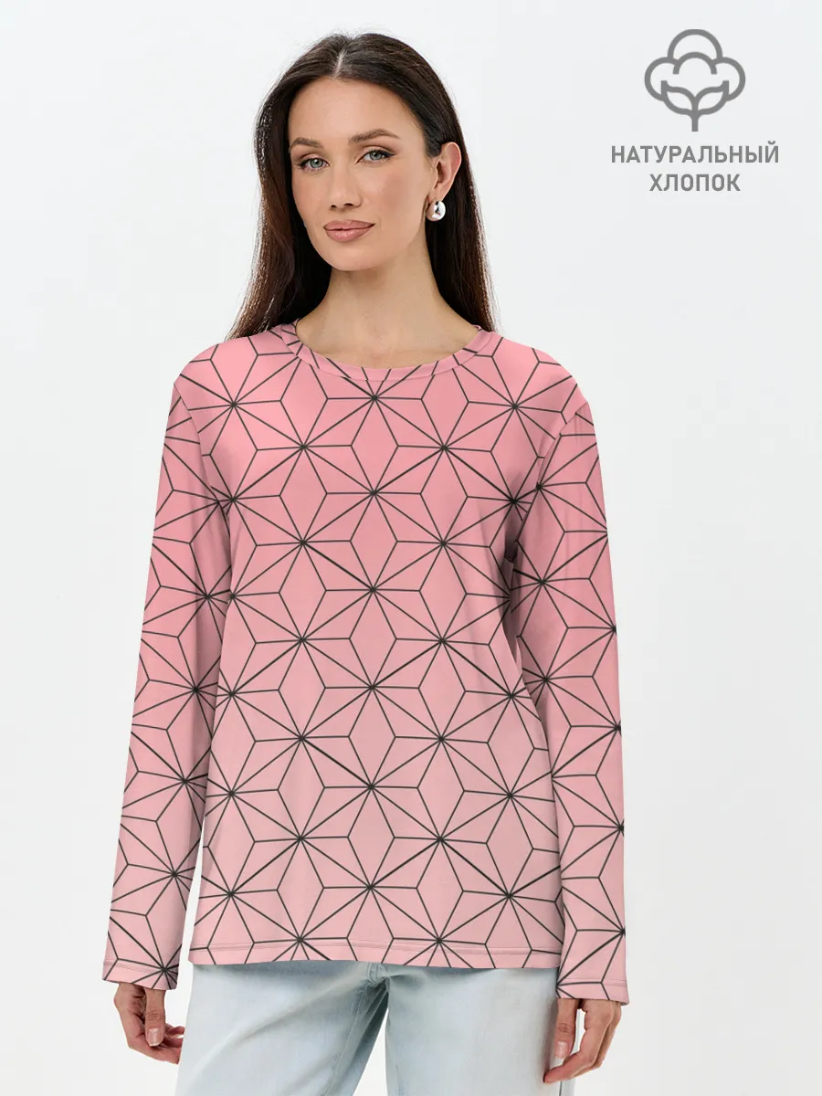 Лонгслив женский. Хлопок / NEZUKO KAMADO | KIMETSU NO YAIBA