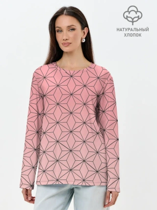 Лонгслив женский. Хлопок / NEZUKO KAMADO | KIMETSU NO YAIBA