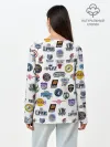 Лонгслив женский. Хлопок / NBA Pattern | НБА Паттерн