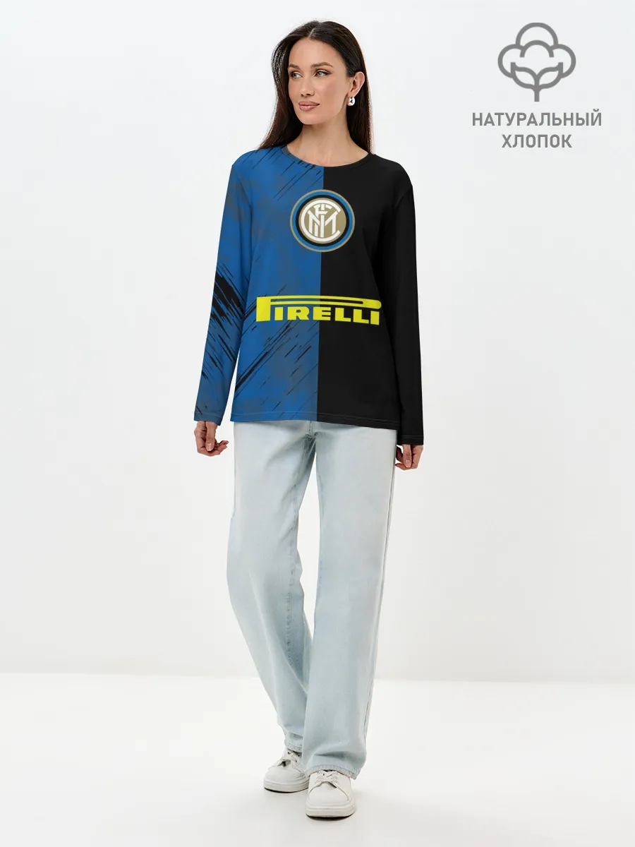 Лонгслив женский. Хлопок / Интер